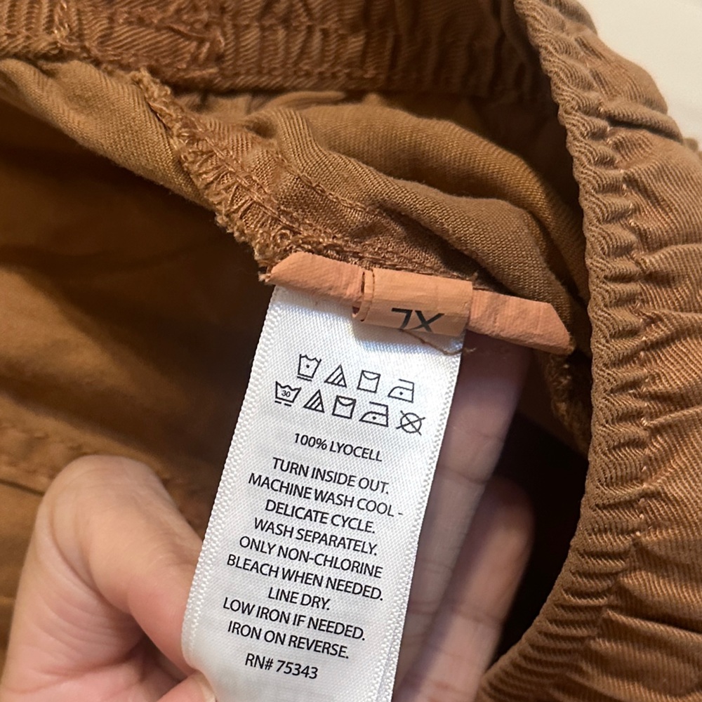 Nicole Miller New York Lyocell Cargo Joggers, Rust, Sz XL - Picture 8 of 8
